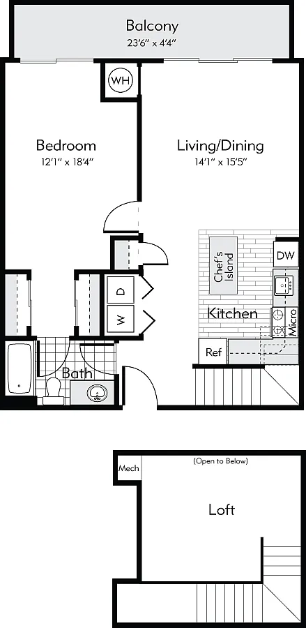 Floor plan Belmont Loft