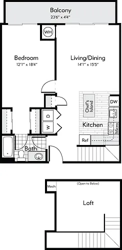 Floor plan Belmont Loft