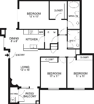Royale | 3Bd2Ba | 1,206SF Royale | 3Bd2Ba | 1,206SF