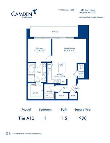 Floor plan The A12