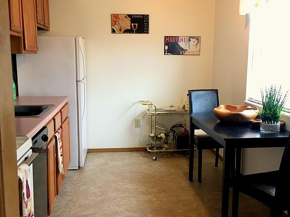 Eat-in kitchen with modern conveniences