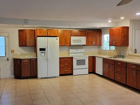 Kitchen and Entrances - fridge, oven, microwave, dishwasher, double sink