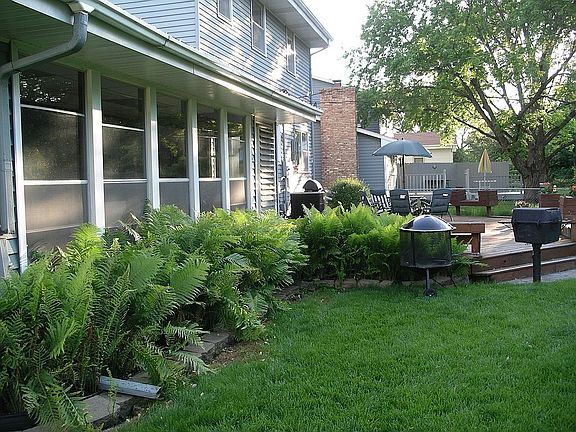 Back exterior near porch