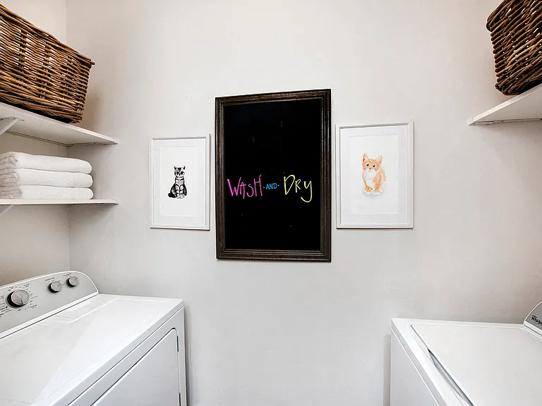 Enjoy the convenience of in-unit washer and dryers