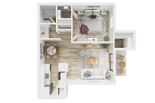 Floor plan 1x1 Large Platinum
