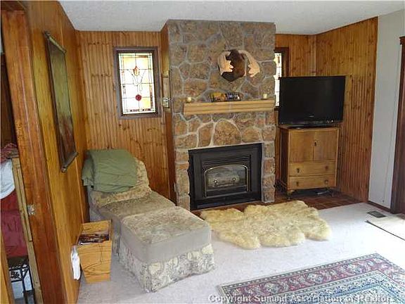 Family room and fireplace