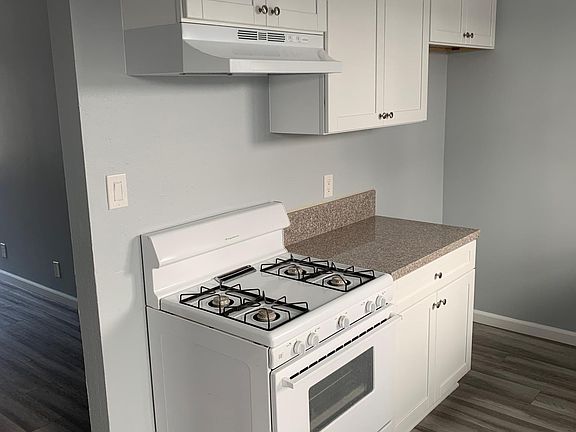 Kitchen with Water line ready for refrigerator