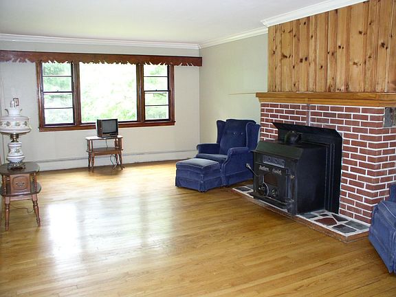 Living Room with wood stove