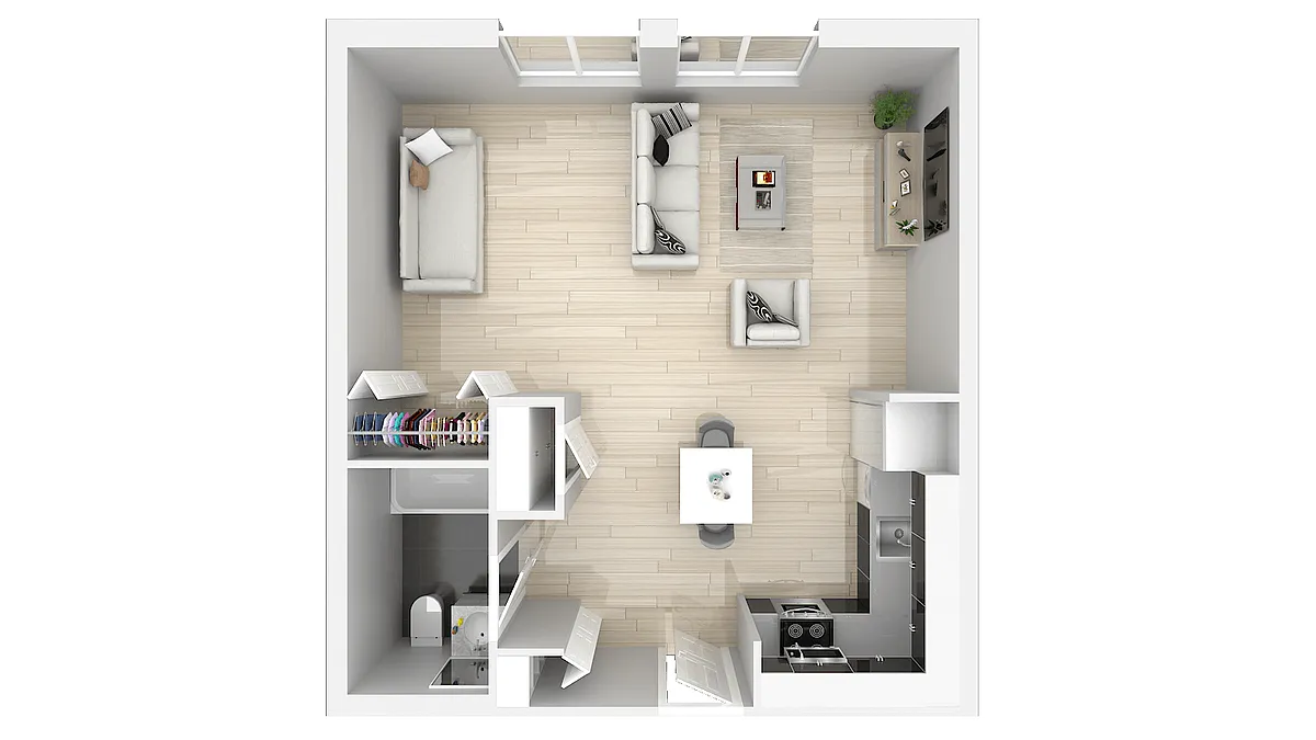 Floor plan Waters Pointe Studio