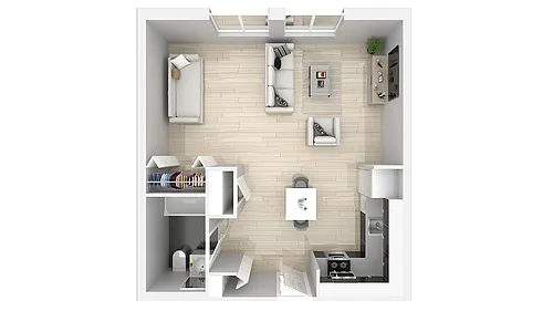 Floor plan Waters Pointe Studio
