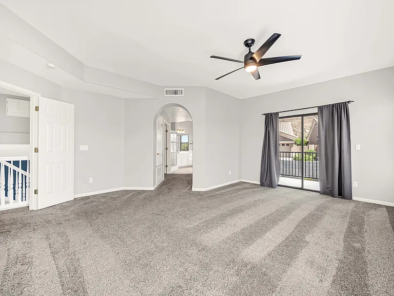 Upstairs master bedroom with large walk out patio with great views!
