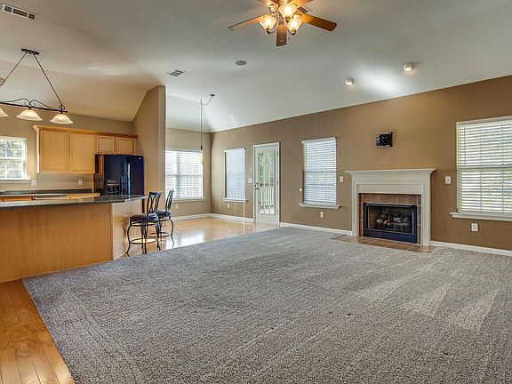 The house is wired for speakers in many of the rooms.