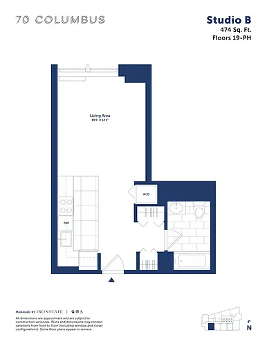Floor plan Studio B