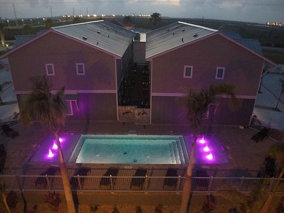 Community Pool at Night