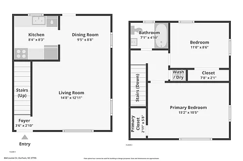 Floor plan 2 bedroom townhome