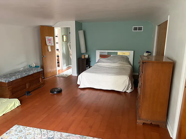 Spacious master bedroom new hardwood floors
