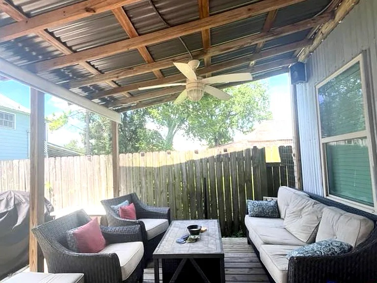 Backyard patio for grilling and chilling!