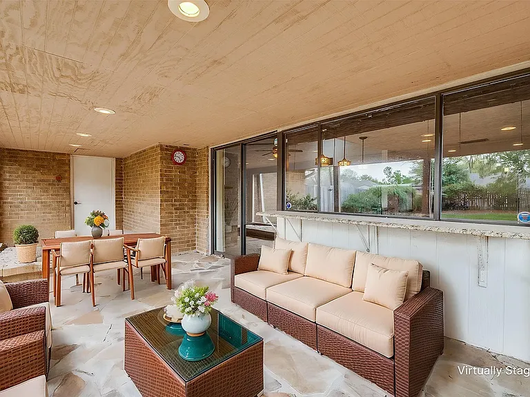 back porch with furniture