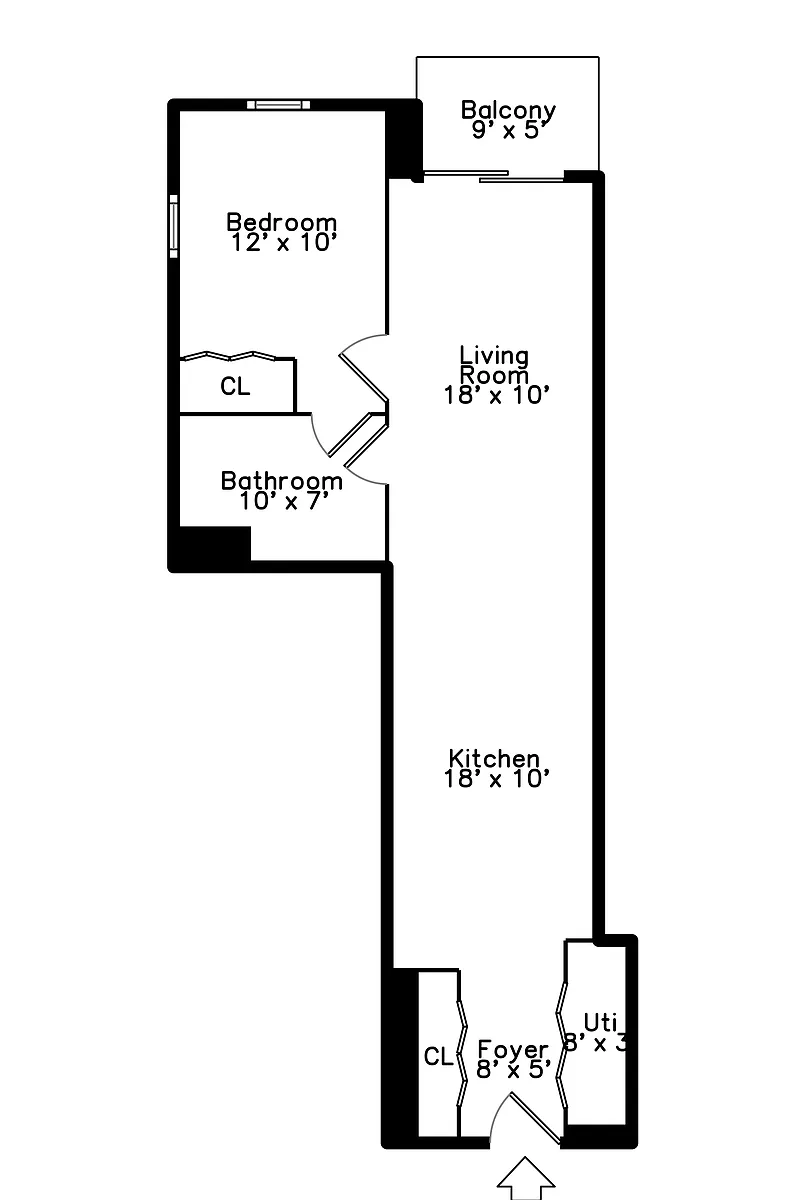 Floor plan 1 Bed - 04 Tier