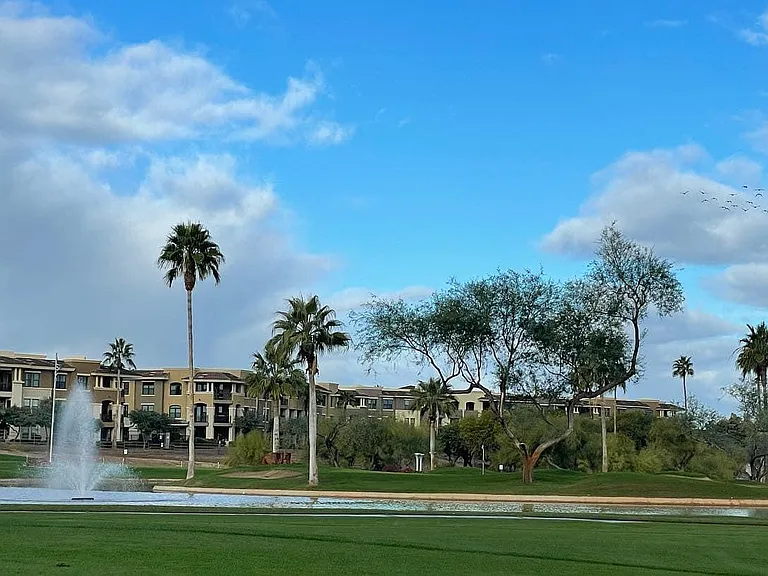 View on Corriente Residences, taken from Silverado Golf Course