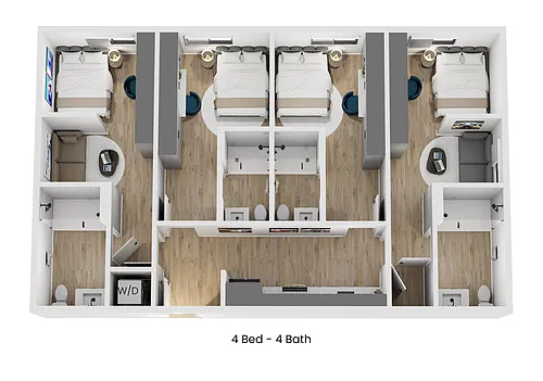 Floor plan Plan D2 - Private Suite with Free Wifi & Utilities
