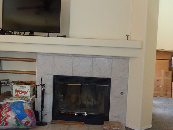 living room with fireplace