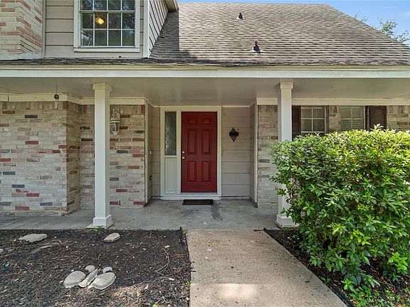 Inviting red door to welcome guests