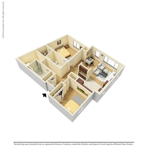 Floor plan 2 Bedroom - C5