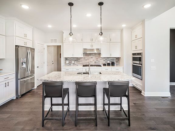 Open kitchen in the Northbrook new construction townhome