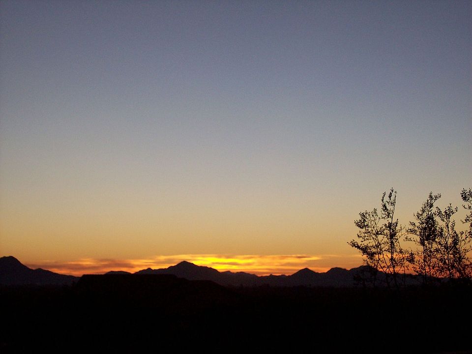 Arizona sunset from the west courtyard