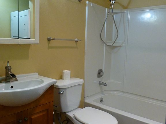 Remodeled main bath with W/D