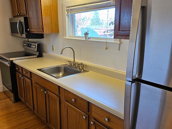 Lots of kitchen storage and good counterspace. New refrigerator, updated oven and microwave.