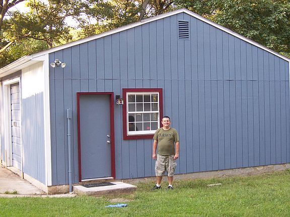 Huge garage with workshop