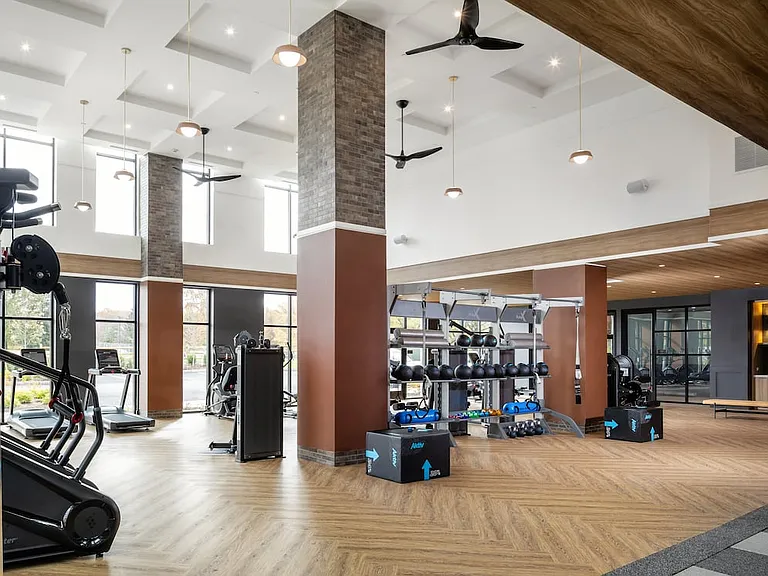 State-of-the-art fitness center with strength and cardio equipment