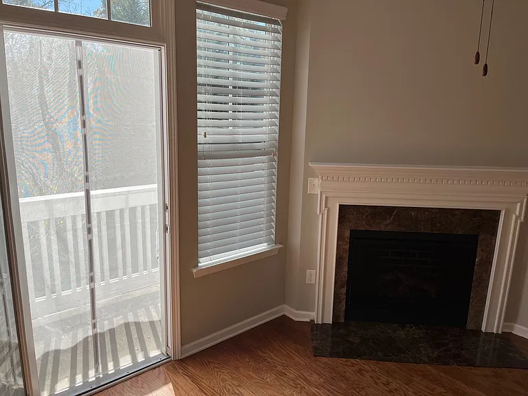 Living Room FP and Screen Door to Porch