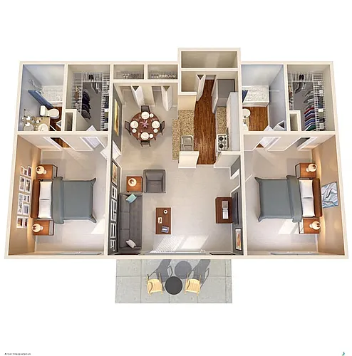 Floor plan 2 bed/2 bath