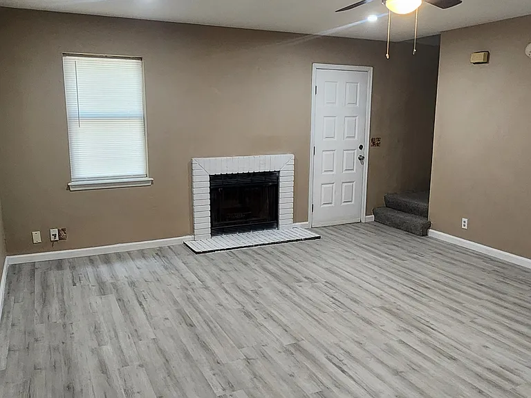 Living room with Faux fireplace