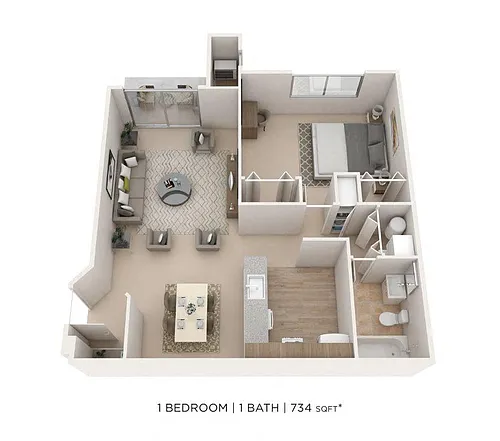 Floor plan One Bedroom