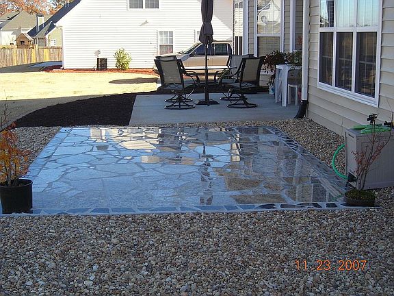 Polished Granite Patio installed Dec. 2007