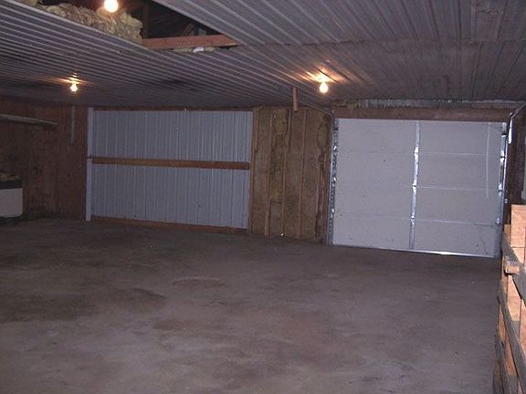 Garage inside facing doors