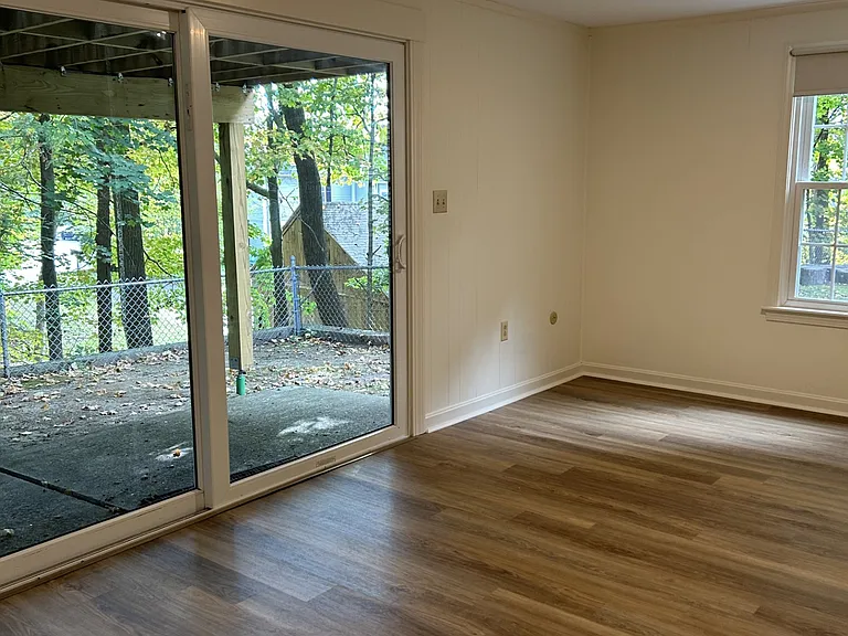 Finished basement w outdoor covered space and small yard