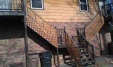 Upstairs unit entrances (back of building)