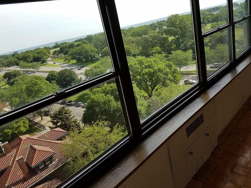 View of lake from living room