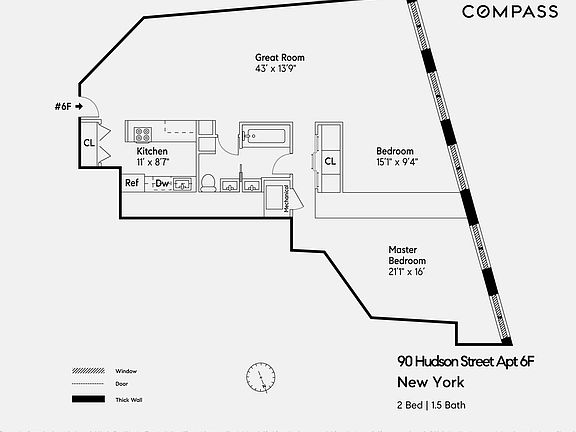 4th image of 90 Hudson St APT 6F