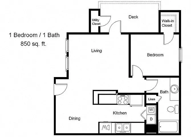 Floor plan One Bedroom