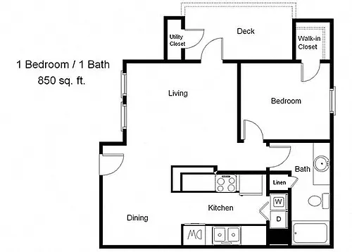 Floor plan One Bedroom