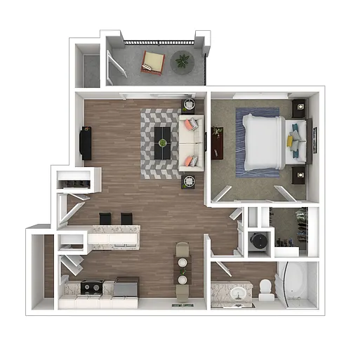 Floor plan 1x1 Upgrade