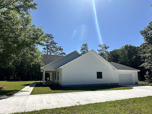 side view/double car garage