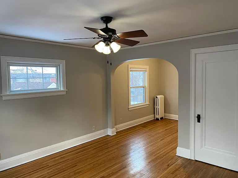 Living room and dining room