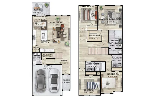 Floor plan D2 - Danielson